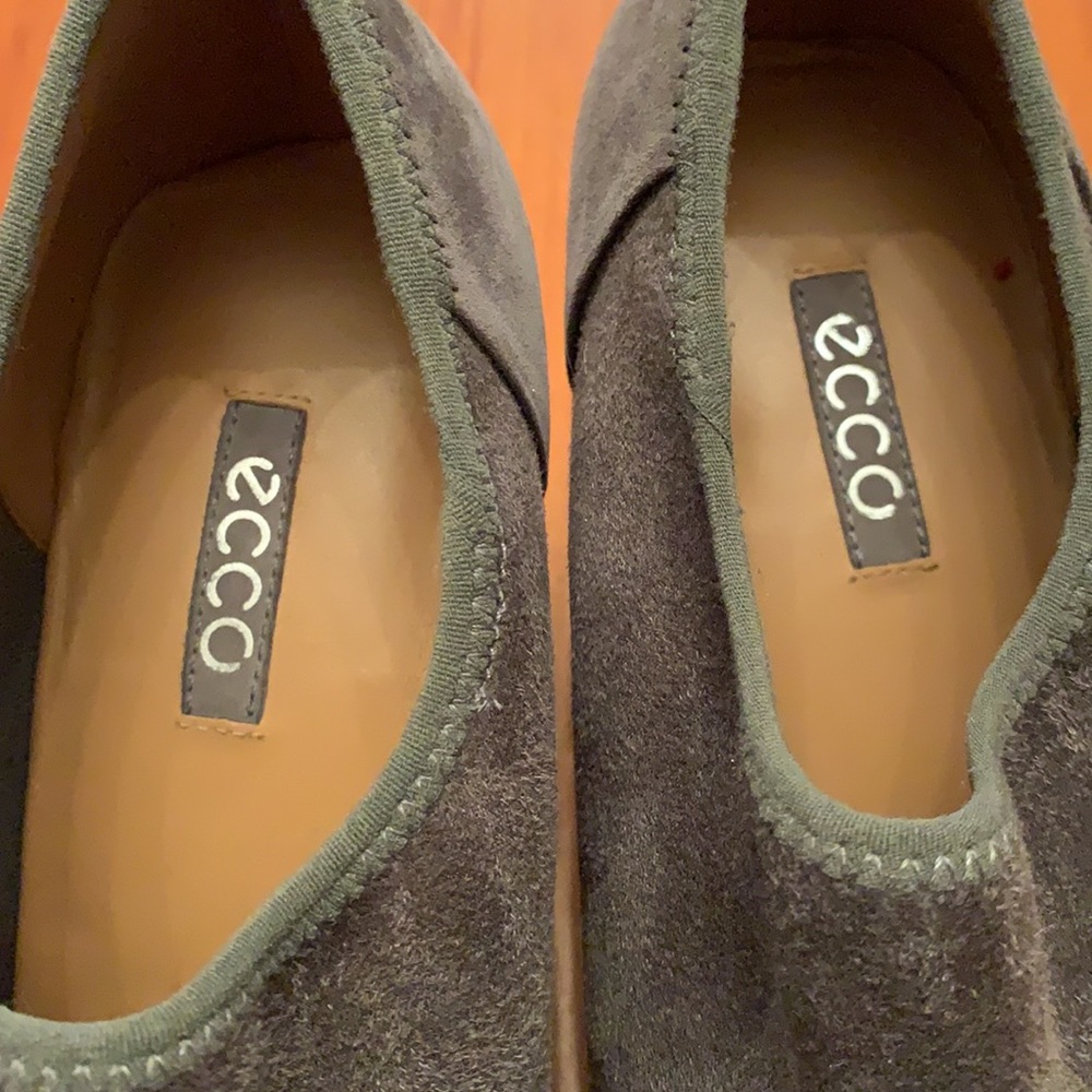 Ecco grey leather suede and stretch suede heels - Picture 5 of 6